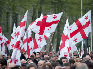 Сторонники ЕНД вышли на массовый митинг в Тбилиси